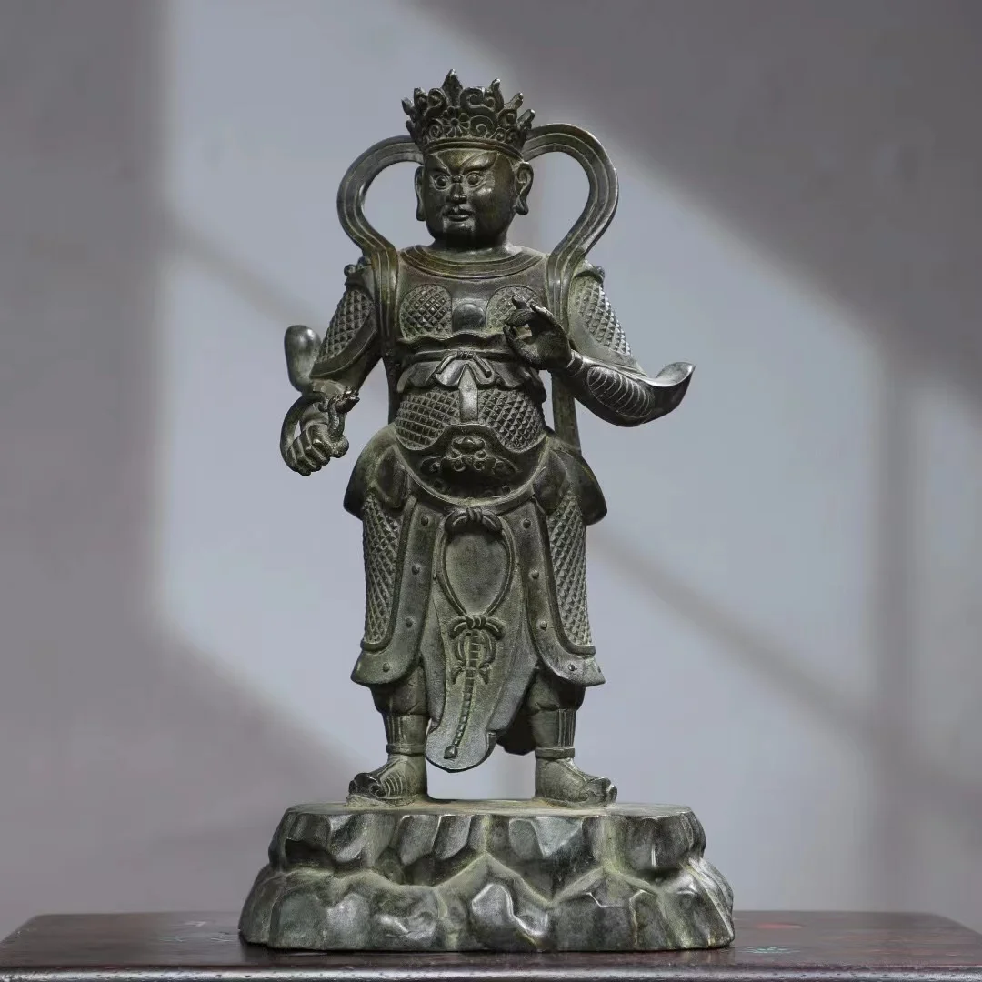 Old copper hand-made Big Eyes sky king Buddha statue,Free shipping