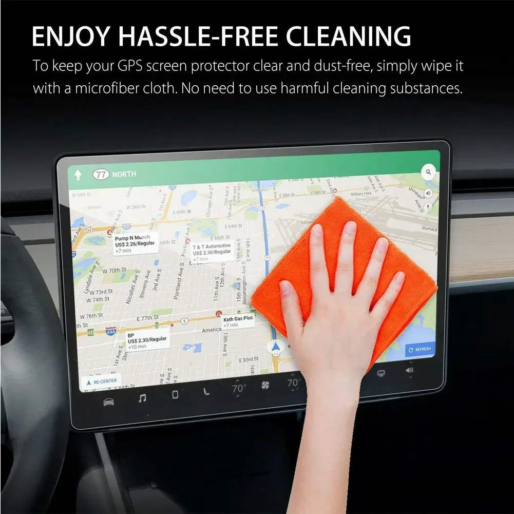 For Tesla Model 3 Y Car Navigation Screen Protector Center Control Screen Glass Film Tempered Glass Anti scratch Protection Film