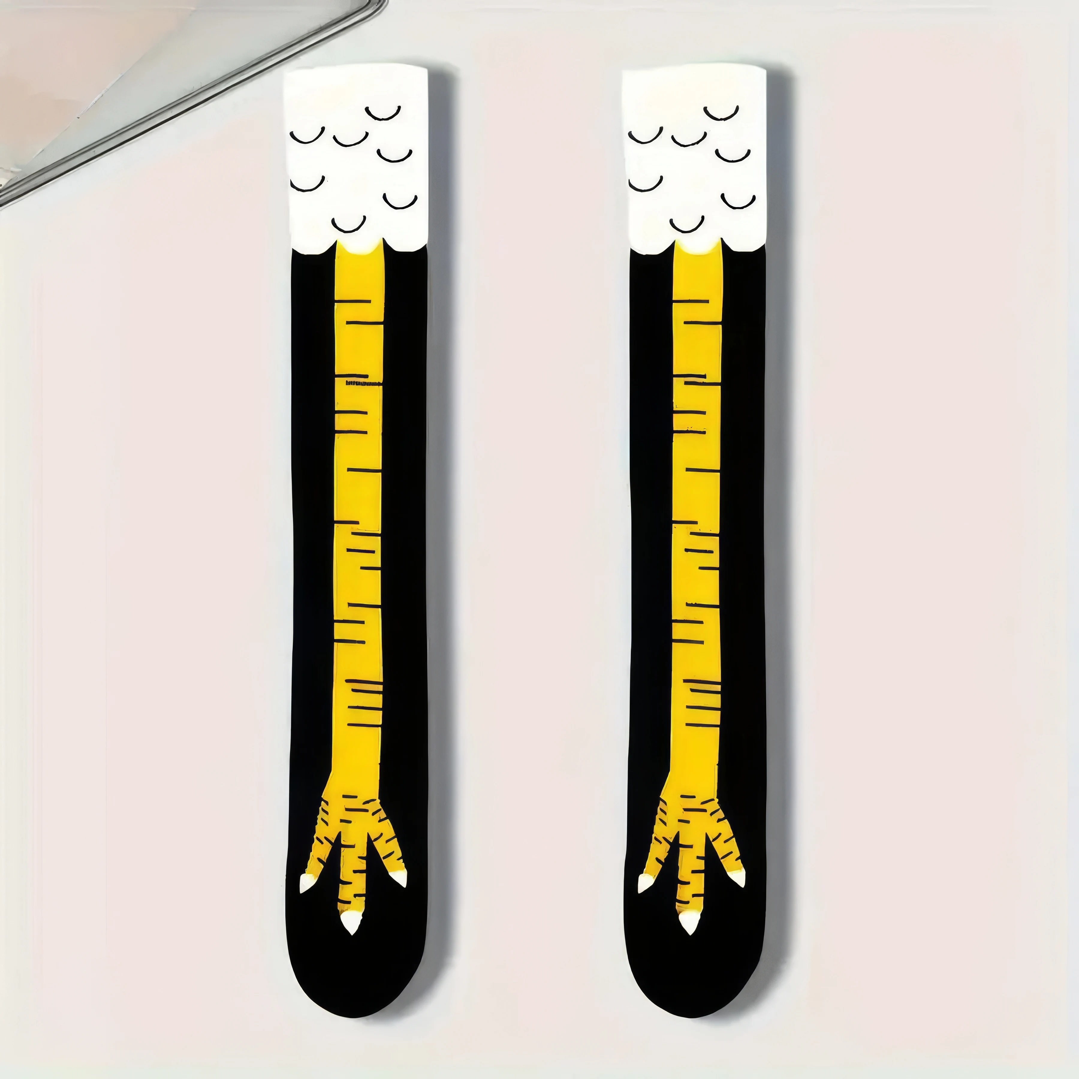 Divertidos calcetines hasta la rodilla de pollo (3 pares) - Set de regalo novedoso definitivo para regalos de Navidad, cumpleaños y mordaza, calcetines largos y locos