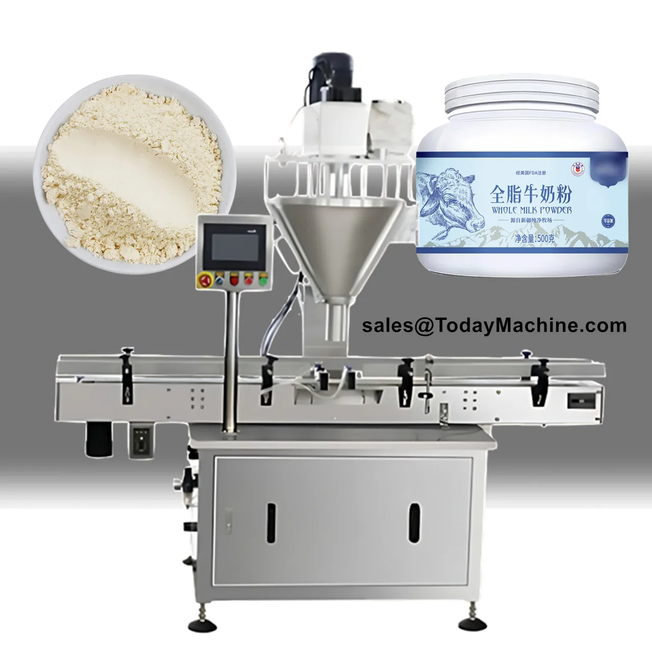 Automatic Auger Dosing Powder Filling Machine For Milk Coffee Sesaoning Powder