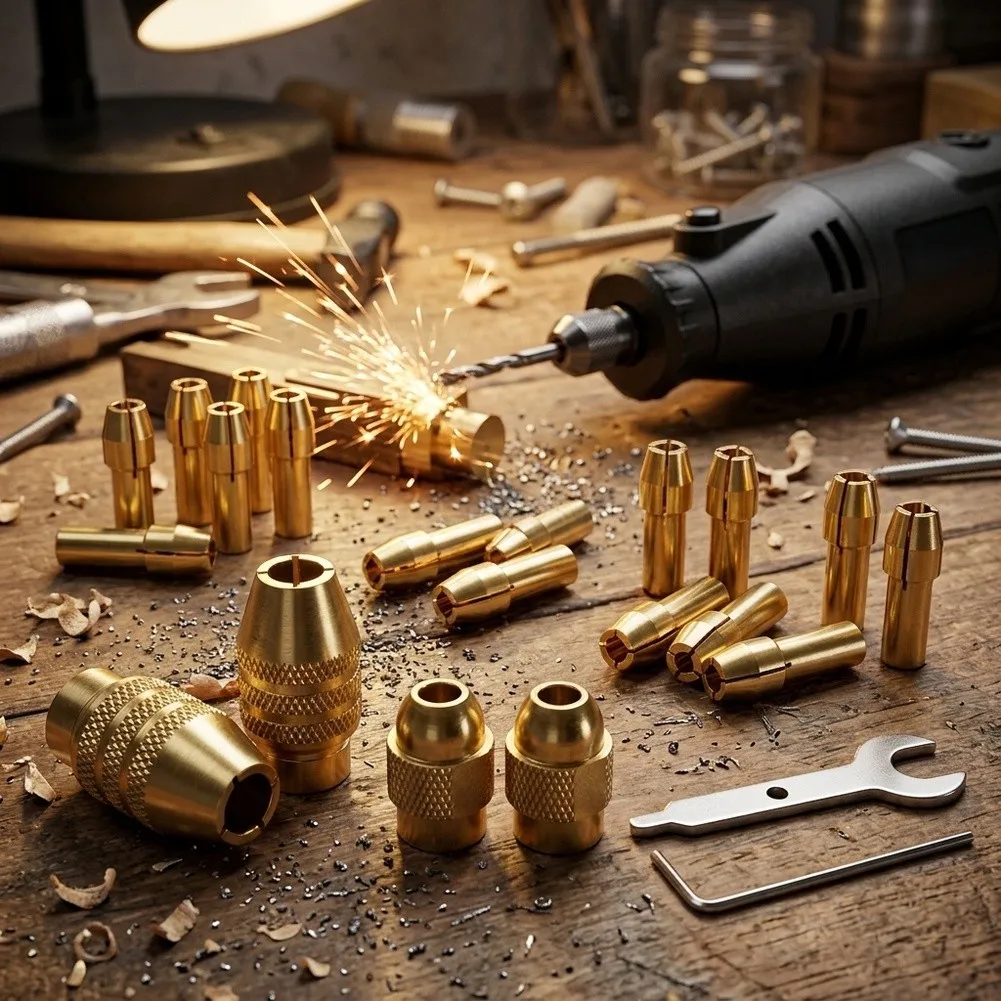 Drill Chuck Collet Set 22 pcs Supporting Multiple Shank Sizes 1/32 inch to 1/8 inch for Rotary Tool Applications