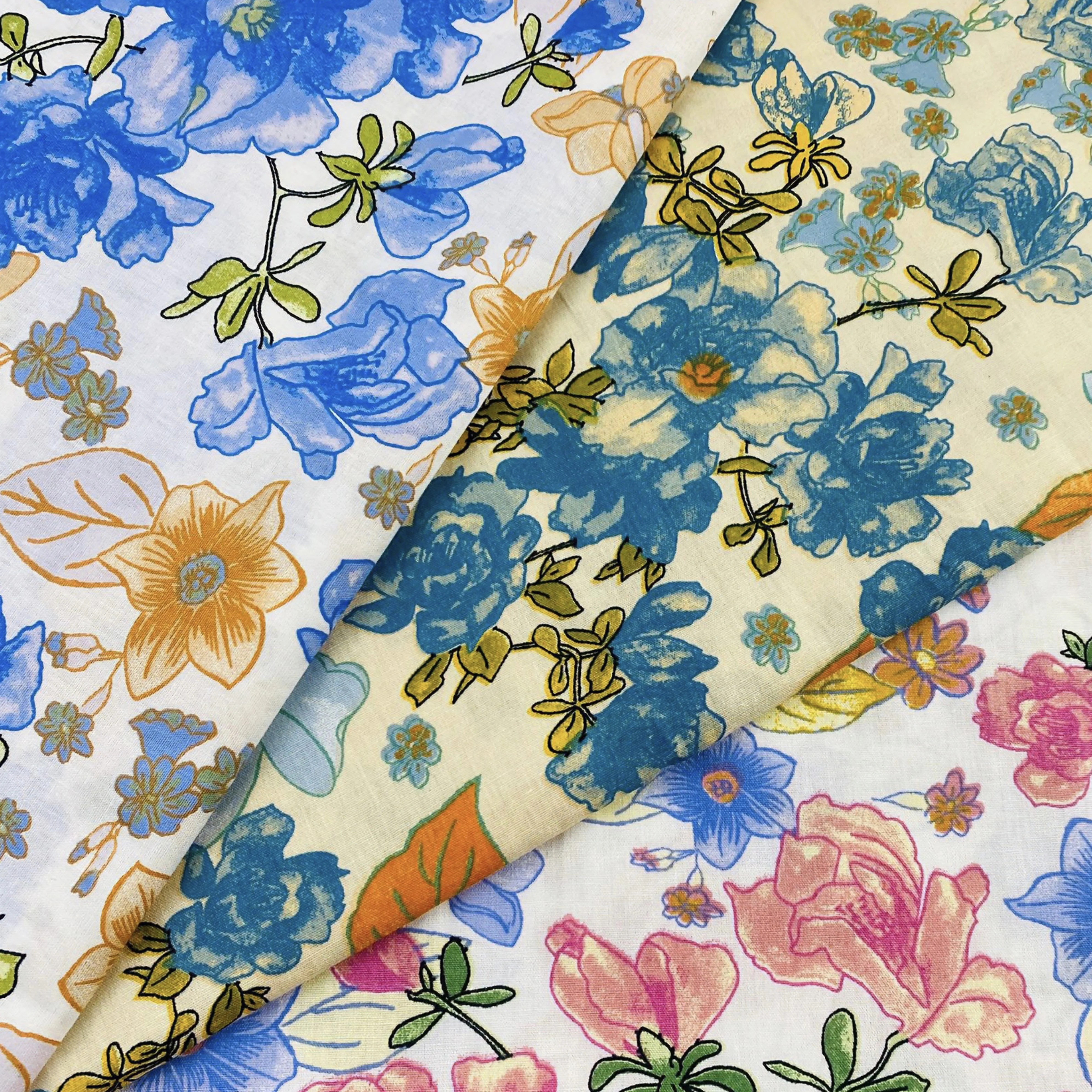 

Cotton Poplin Fabric with Exquisite Mixed Floral Patterns DIY Sewing Projects Great for Making Dresses Blouses and Decorative