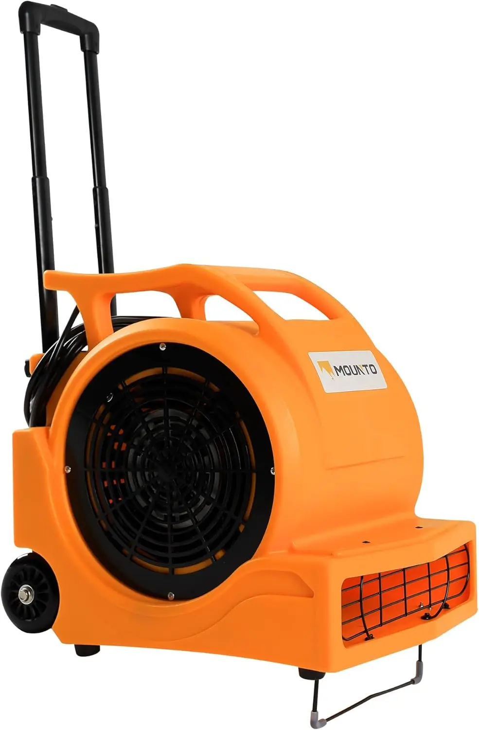 3- 1Hp 4000 Plus CFM Monster Air Mover Floor Carpet Dryers with Handle Wheelkit (Orange)