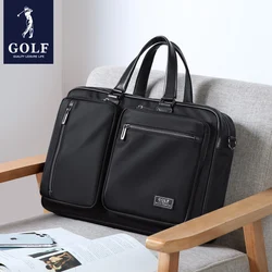 GOLF Men's Business Briefcase Large Capacity Handheld Handbag Multi functional Business Travel Bag Single Shoulder Crossbody