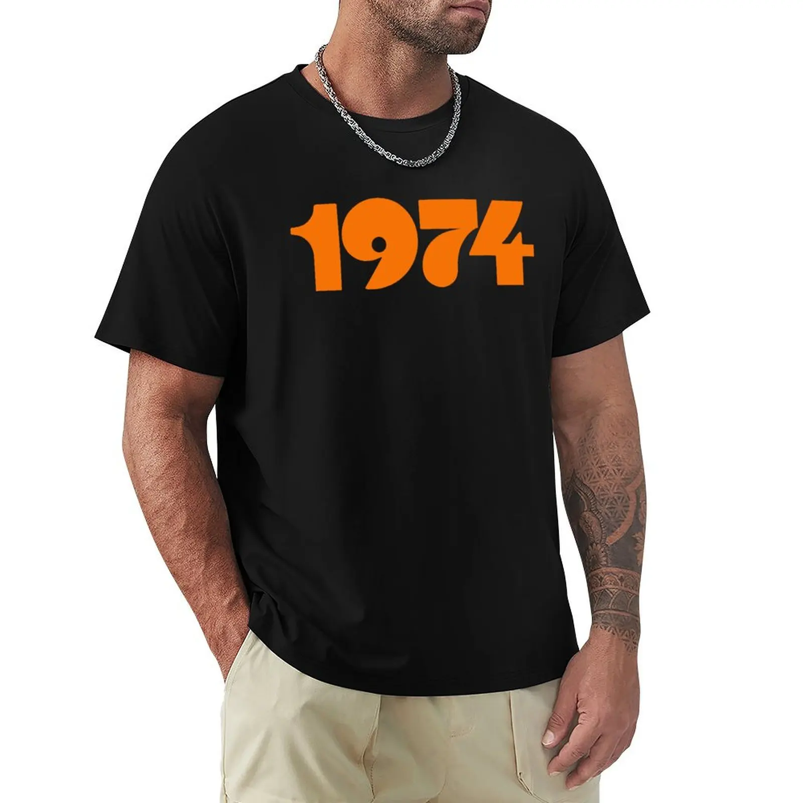 

The year is 1974… T-Shirt boys whites graphics tees Short sleeve tee mens plain t shirts