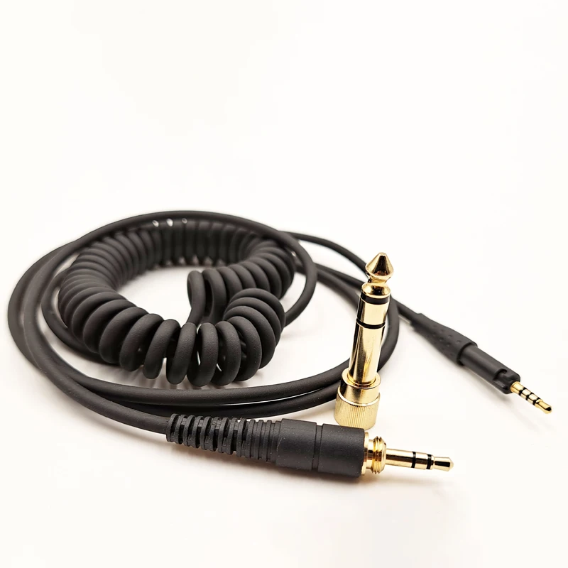 For Sennheiser HD8 HD7 HD8DJ HD598 HD2.30 HD549 HD515 HD518 HD558 Replaceable 6.35mm Large Plug to 2.5mm Spring Headphone Cable