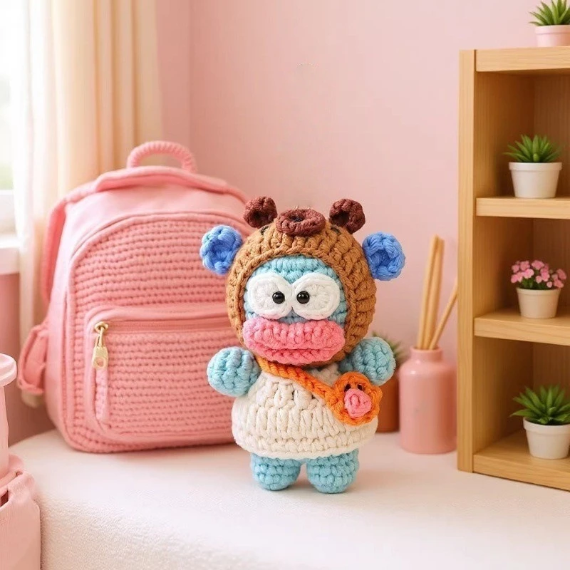 Premium Handcrafted Ocean Animal Crochet Doll Vivid Clownfish Design Multifunctional Keychain Backpack Pendant Decor Gift