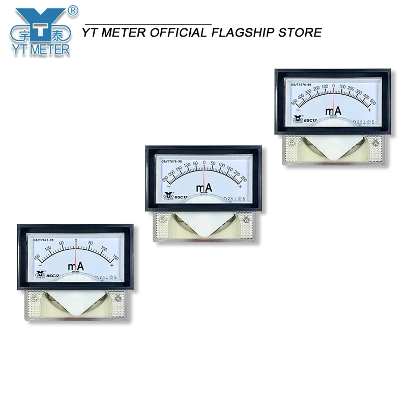 85c17 positive and negative milliammeter ± 1ma 20ma 30ma 50ma pointer dc bidirectional Ammeter 49 * 70mm