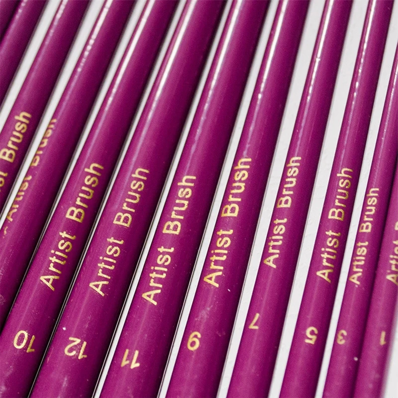 Artist Paintbrush Set Fine & Flat Painting Brush Watercolor Paint Brush Set for Acrylic Oil Canvas Painting Mininatures