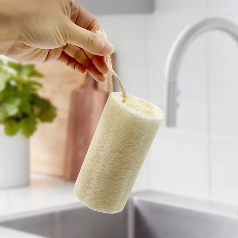 Natural Luffa Sponge Dish Washing Cloth Loofah Scrubbing Pad Ecological Planting Household Kitchen Clean Brush Dish Pot Scrubber