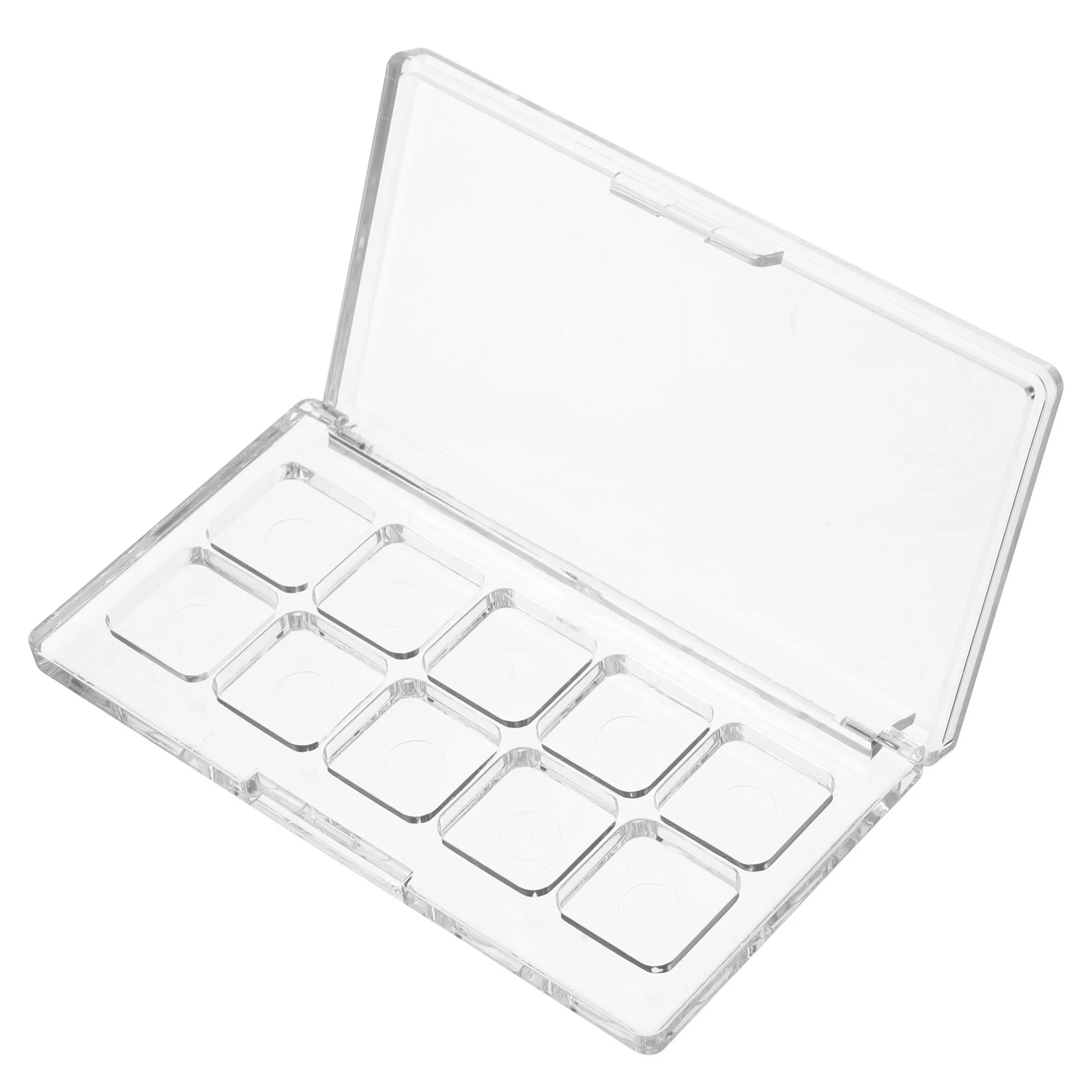 Transparent Refillable Eyeshadow Palette Storage Box Clear Makeup Organizer for Lipsticks Blush Watercolor Paint Travel
