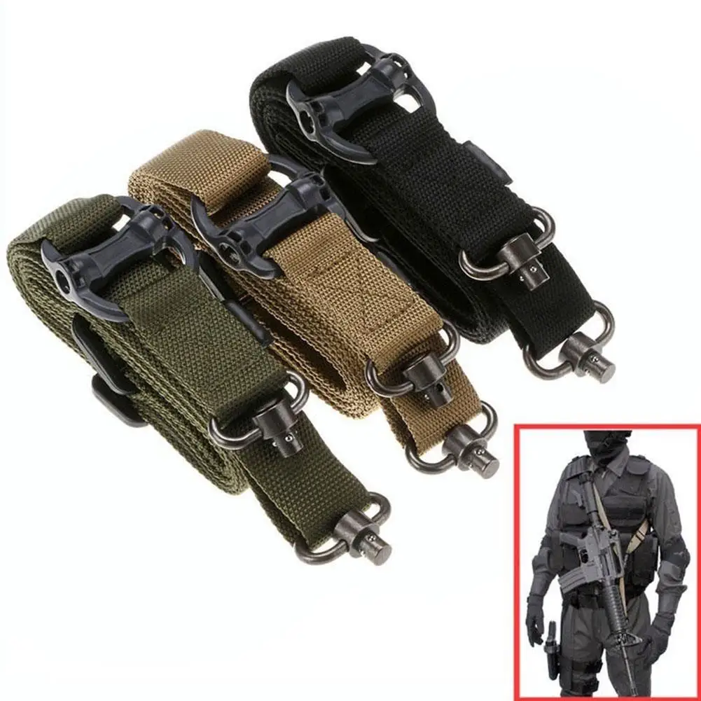 

MS4 Rifle Gun Rope Mission Adjustable Two 2 Points Tactical Rifle Gun Quick Detach QD Swivel Dual Points