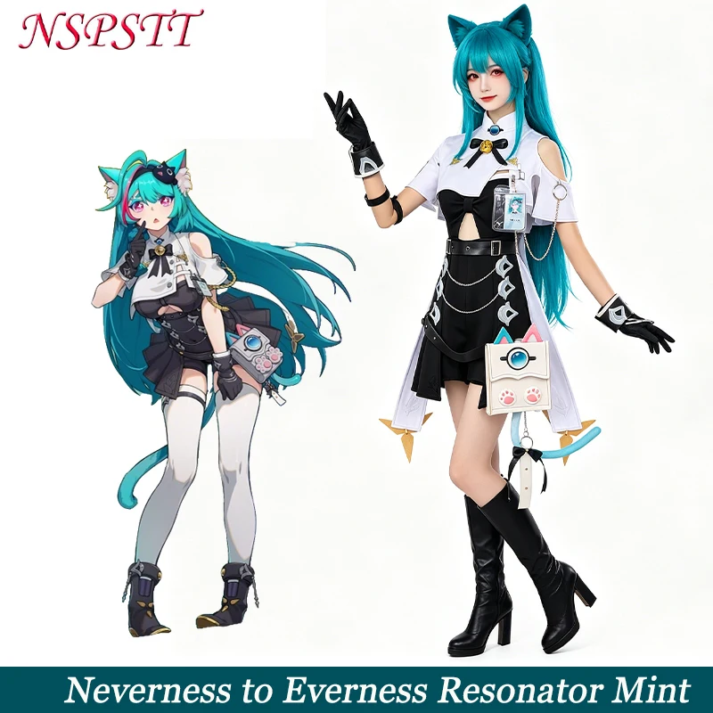 nspstt-neverness-to-everness-mint-cosplay-costume-full-set-game-nte-mint-halloween-party-outfit