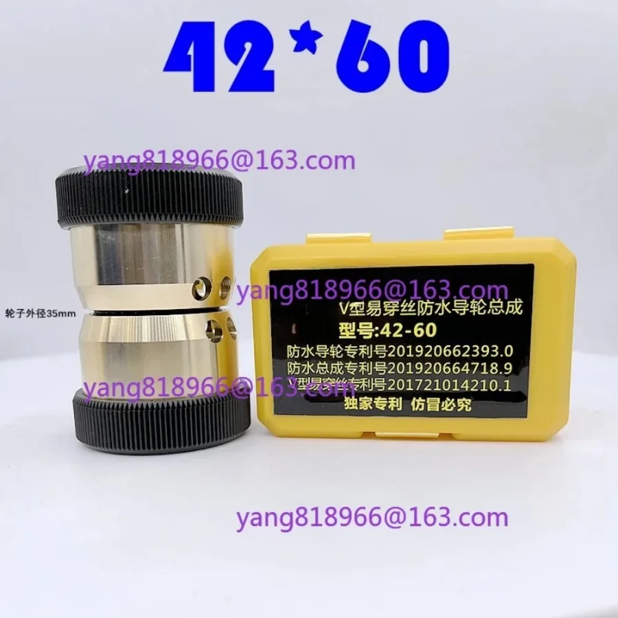 Tel Kesme Parçaları Su Geçirmez Kasnak Rulo OD32 * 60mm OD42 * 60mm EDM Tel Kesme Makinesi için Kılavuz Tekerlek Düzeneği