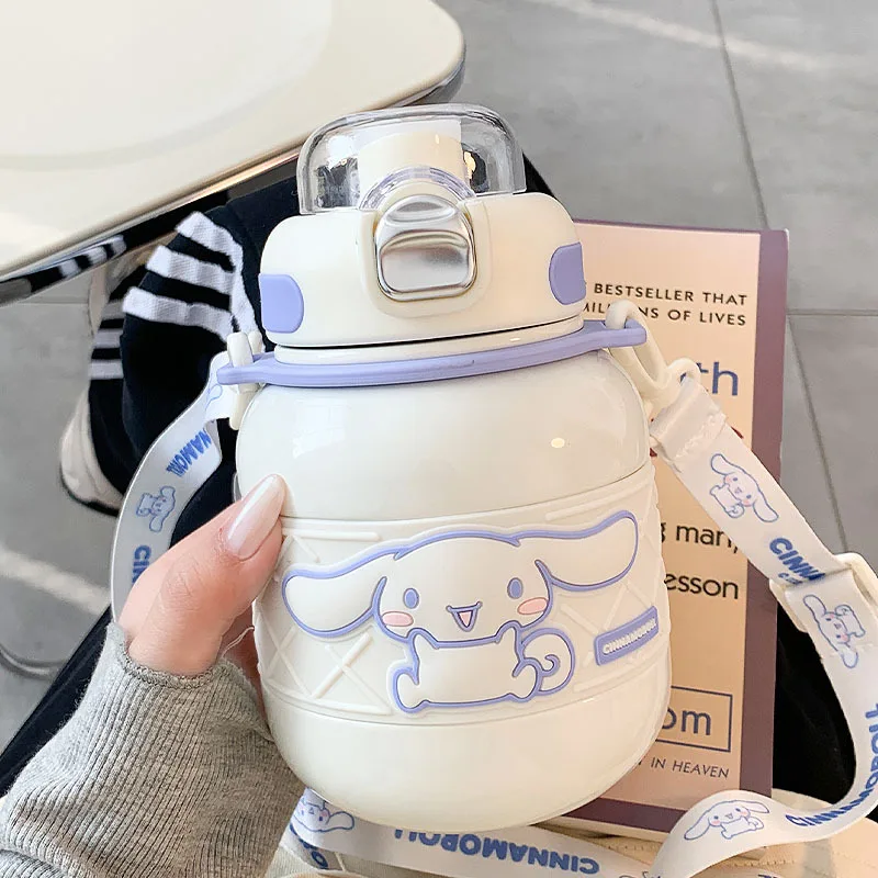 Hot Sanrios Pochacco insulation Cup Straw Cup Sus316Kuromi Car Cup Direct Drinking Cup Couple Cup Anime Kids Portable Travel Cup