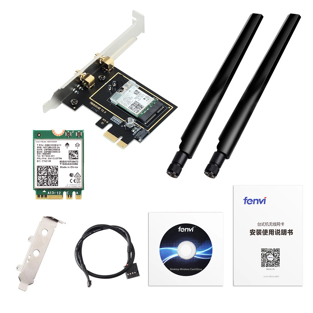 Adaptateur sans fil Intel AXE3000 PCI, carte WiFi 6E, Bluetooth 5.2, 2.4/5/6Ghz, Triple bande, pour windows 10/Win 11, pour PC