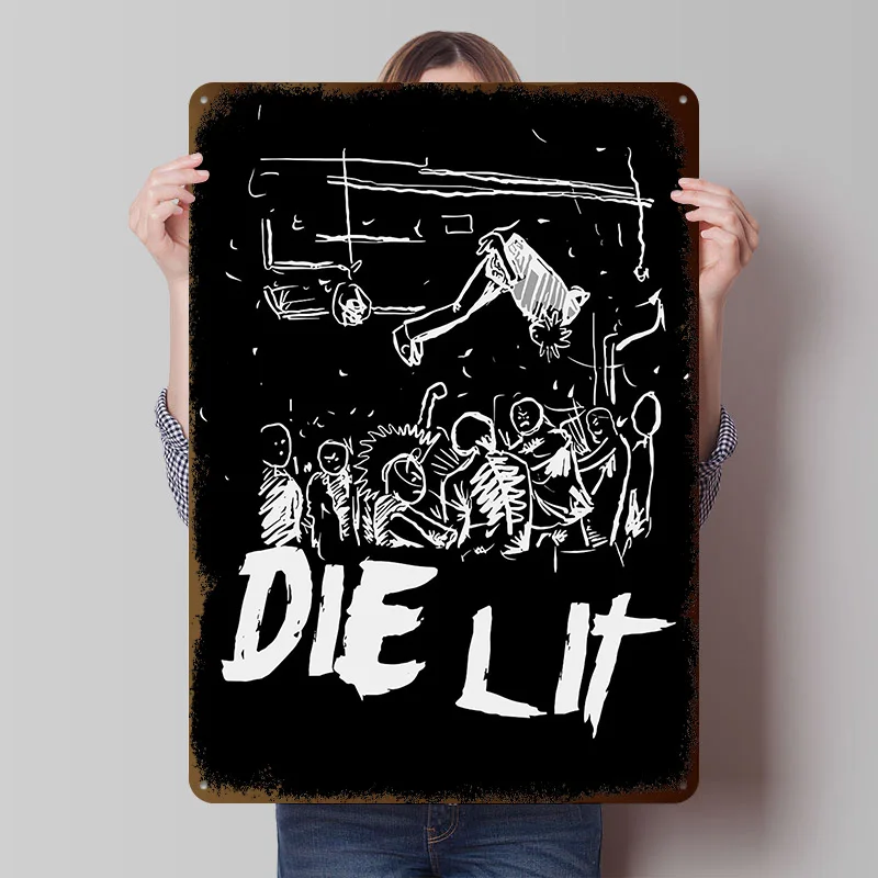 Playboi Carti Die Lit Konzert Gedrucktes Poster Individualisierte Retro Wandkunst Vintage Metallschilder für Wanddekoration Heimdekorationen
