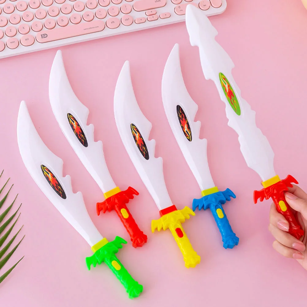 12 Pcs Cartoon Plastic Sword Luminous Toy Toddler Toys for Toddlers Fake Abs Swords