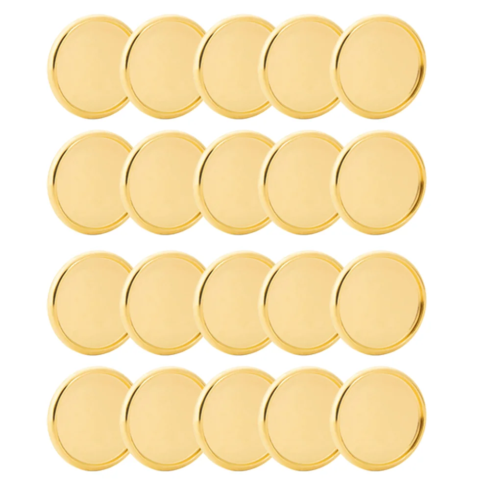 

20 Pcs Notebooks Mushroom Hole Binder Ring Binding Discs Supplies CD Planner Golden