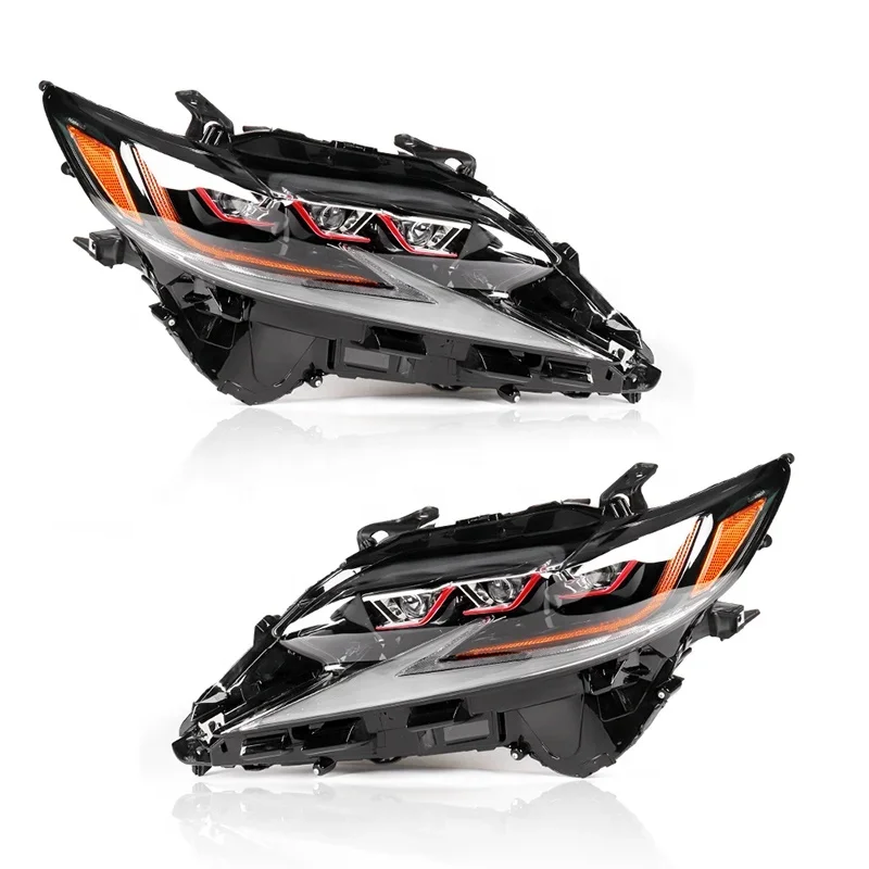 Maictop LED Headlight Three Eyes Head Light Head Lamp  for Lexus ES200 2012 Upgrade 2018