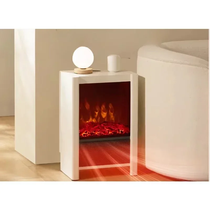 Simulation charcoal flame electric fireplace, heater, quick heating household bedside table