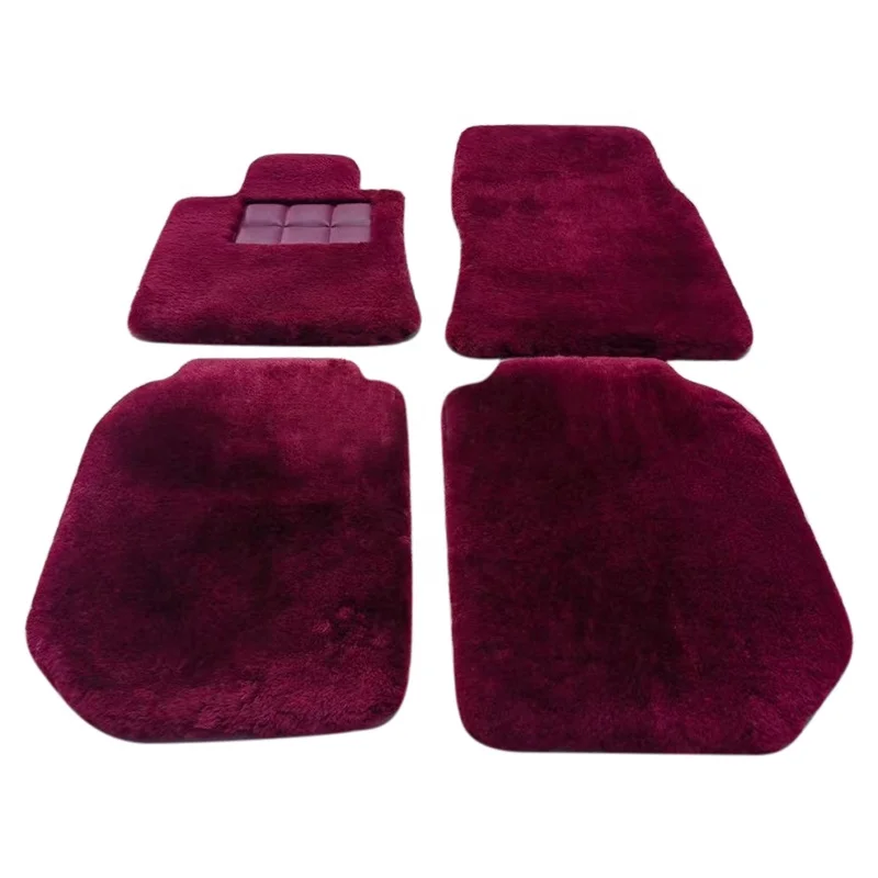 Heavy Car Floor Auto Carpet Lambskin Floor Mats Set Sheepskin Floor Mats for Rolls Royce Ghost