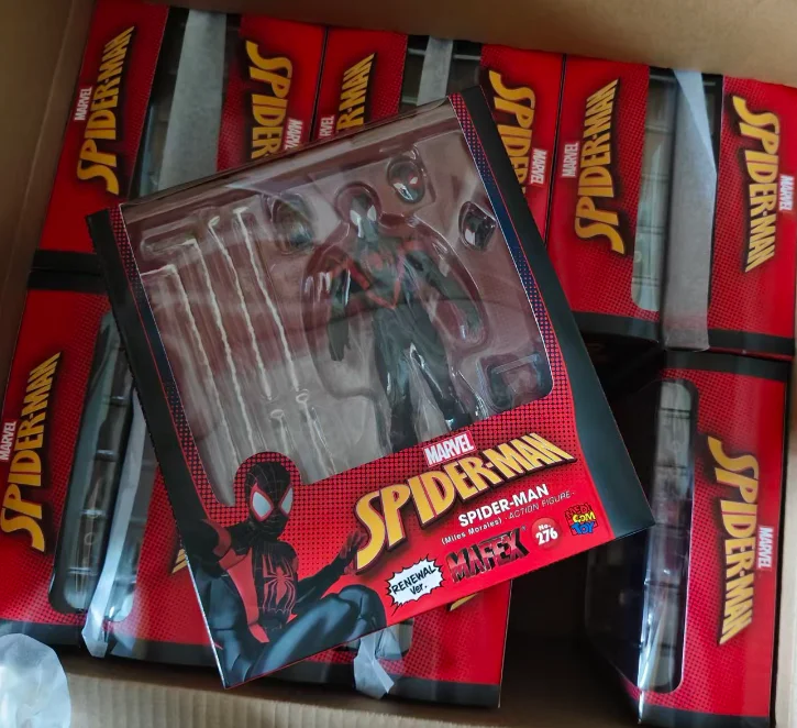 

100% Original Medicom Toy Reissue Mafex 276 Spider Man Miles Morales Comic Renewal Ver No.276 Genuine In Stock Figure Model Toys