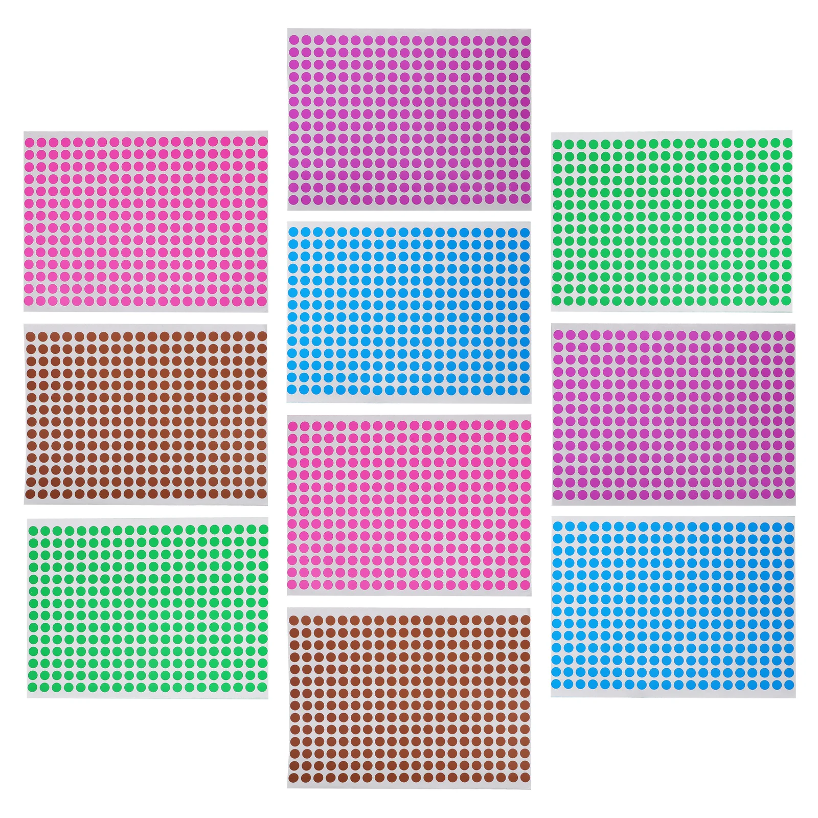 

Round Dot Label Stickers 10 Sheets Self-Adhesive Color Coding Tags for Home Office Organization Gift Wrapping Circle Stickers