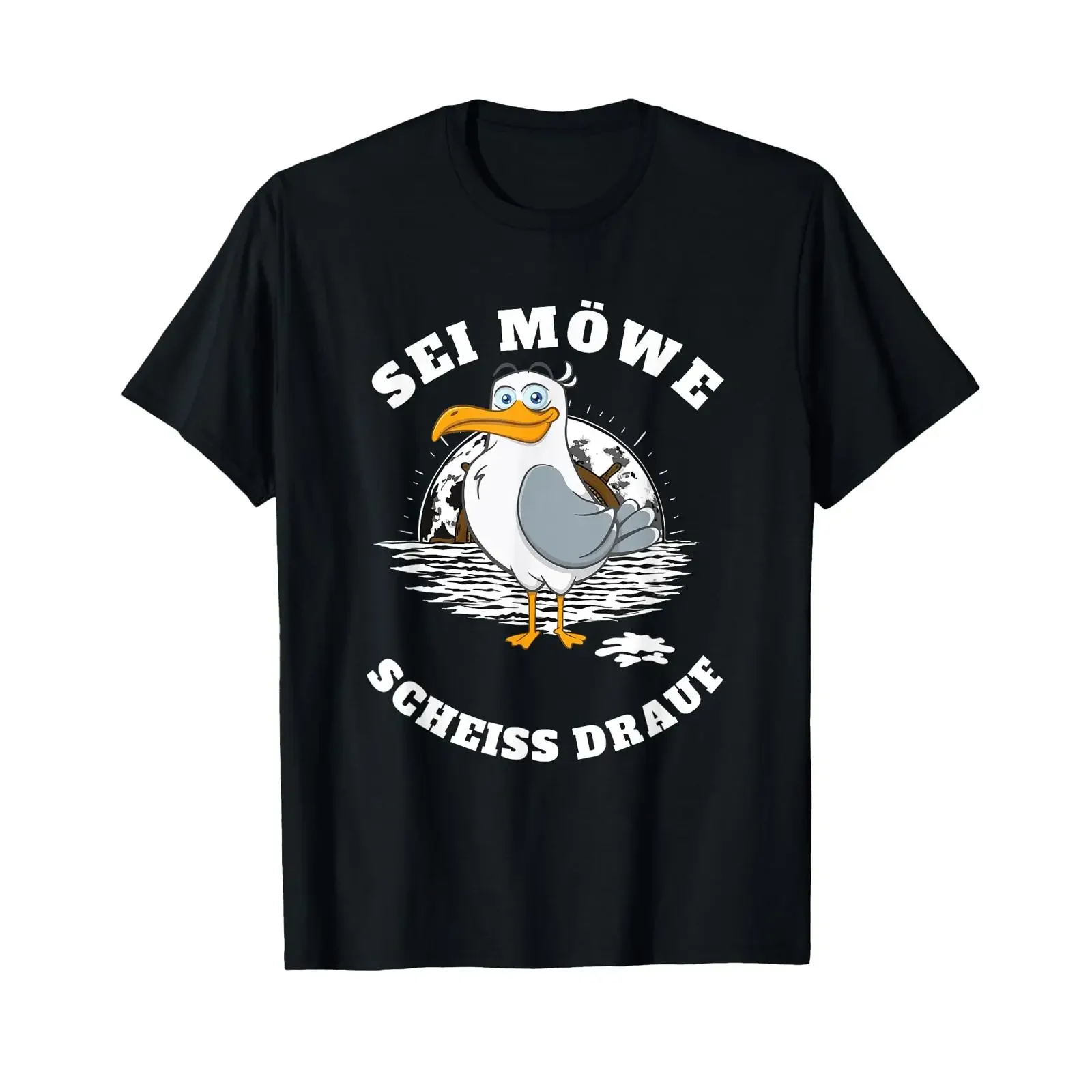 Be a seagull screw it Funny saying Baltic Sea North Moin T Shirt vintage Washed Stretched Slightly streetwear Soft graphic