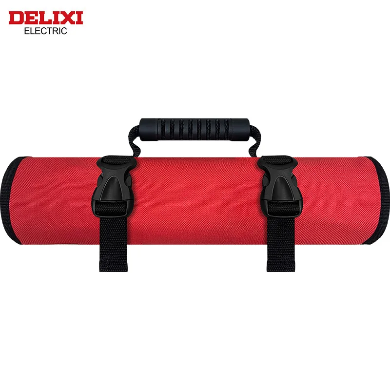 DELIXI ELECTRIC Tool Bag,Multifunction Roll Up Storage ToolBag,Wrench Roll bag,1680D Oxford canvas waterproof,Car First Aid Kit