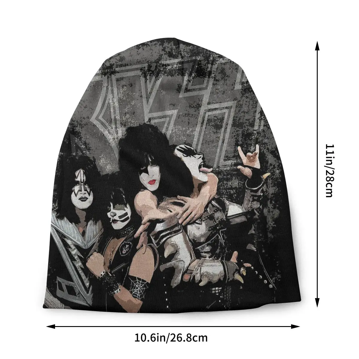 Kiss Rock Band Unisex Bonnet Winter Cycling Double Layer Thin Hats For Men Women