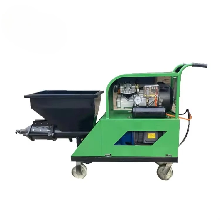 Electric Stucco Sprayer with Material Pump for Exterior Wall Decoration Continuous Plastering Construction Machine