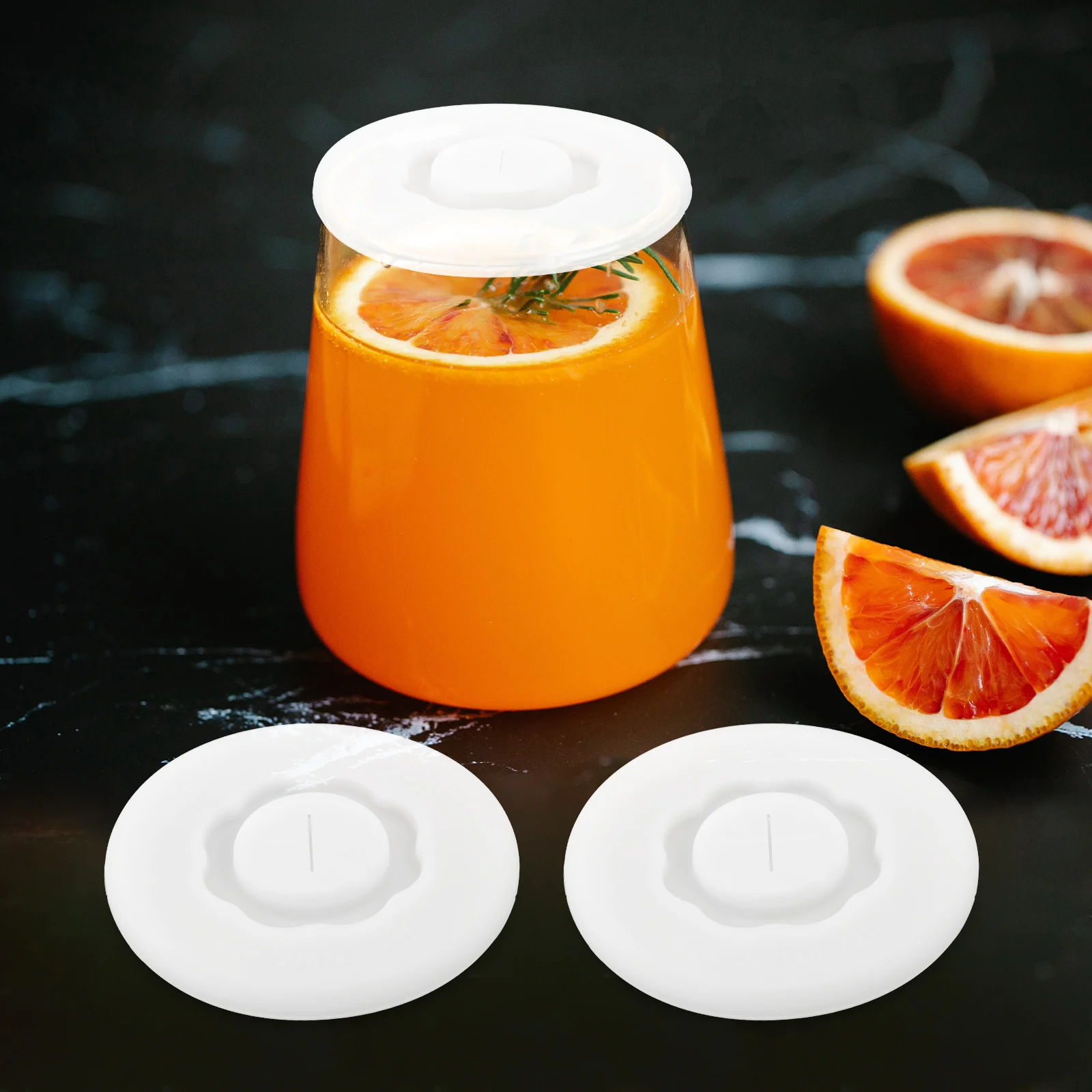 

4Pcs Silicone Cup Covers Reusable Lid for Coffee Tea Wine Easy Install Detach Smooth Surface Home Essentials Silicone Lids