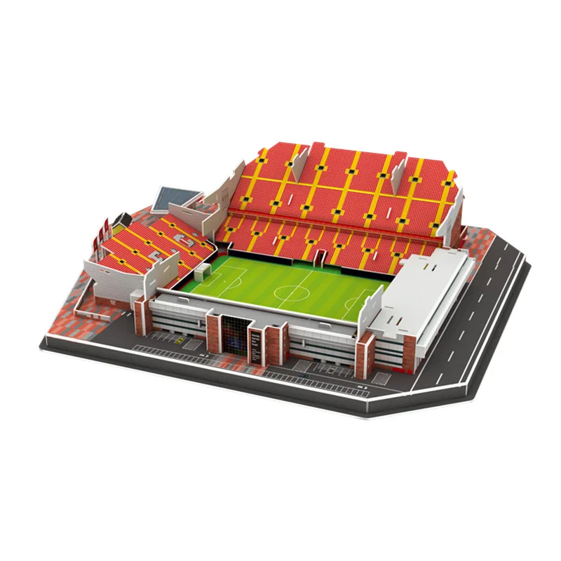 Rompecabezas de papel 3D DIY, modelo de rompecabezas de Anfield, estadio de fútbol en Anfield, Liverpool, adornos de juguete, regalos, tamaño grande, SZ