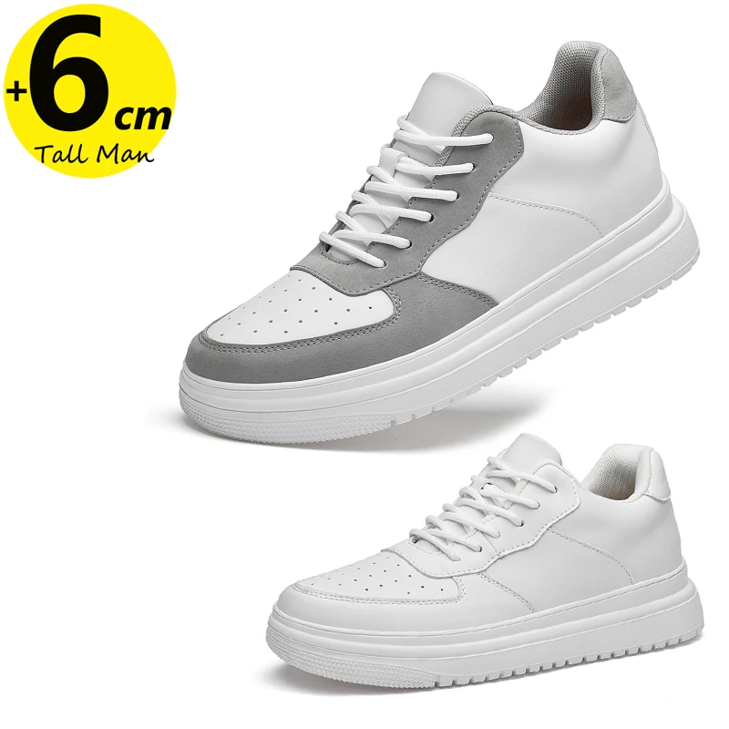 

Men Elevator Shoes Chunky Sneakers Height Increase Insoles 6CM Tall Lift