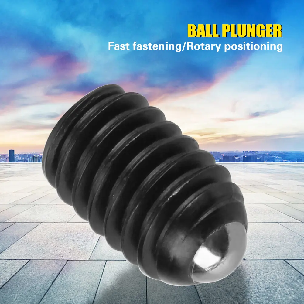 Spring Plunger Spring Plunger Ball Steel Ball Plunger M4 Screw Thread Hex Socket Carbon Steel Ball Spring Plungers Set