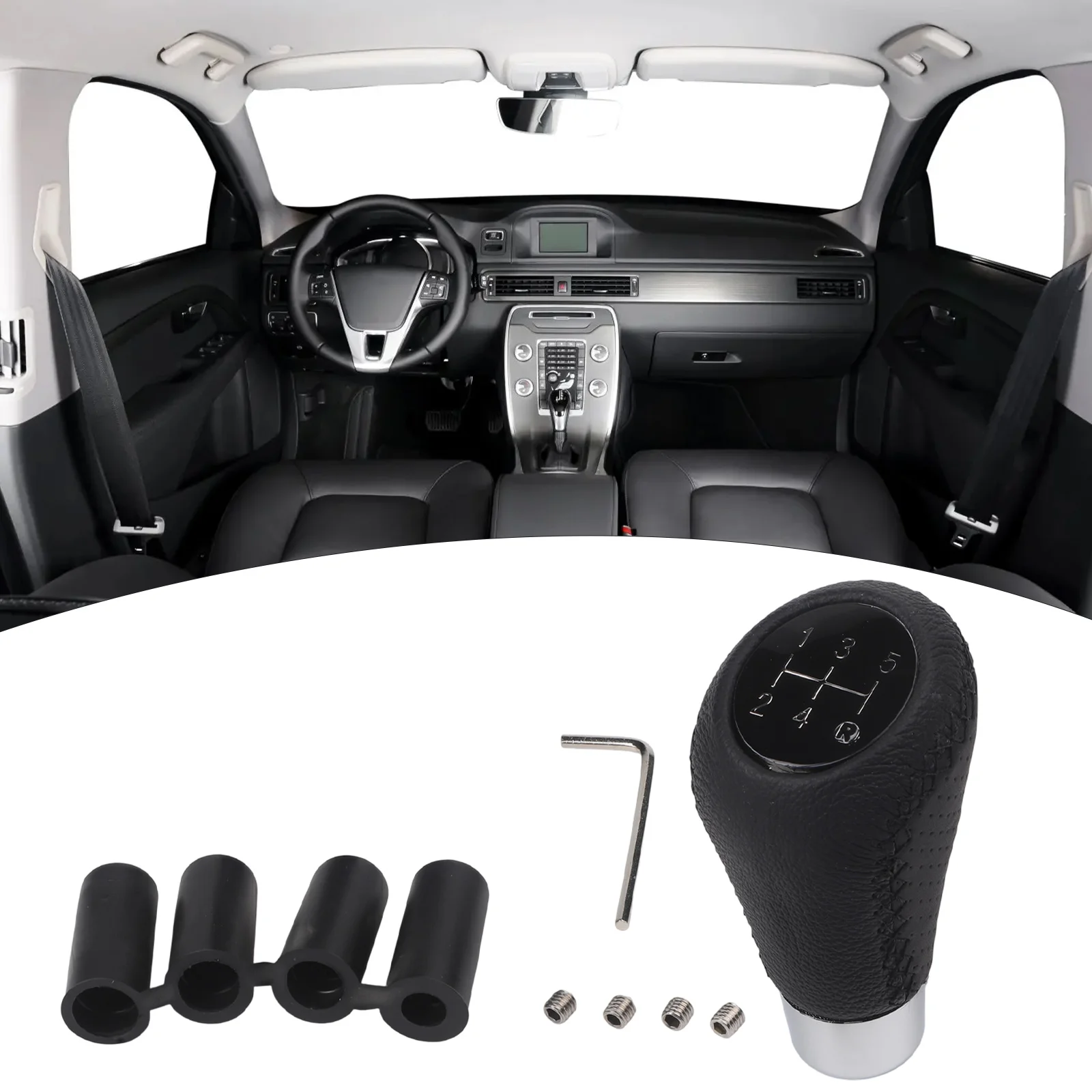 

Easy Installation Knob Black Shift Grip Driving Performance Precise Gear Control Premium Leather Material Smooth Gear Changes