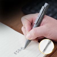 Retractable Titanium Alloy Writing Pen with Clip G2 Refill Outdoor Tactical Pen Window Breaker EDC Tool Office Signature Pen