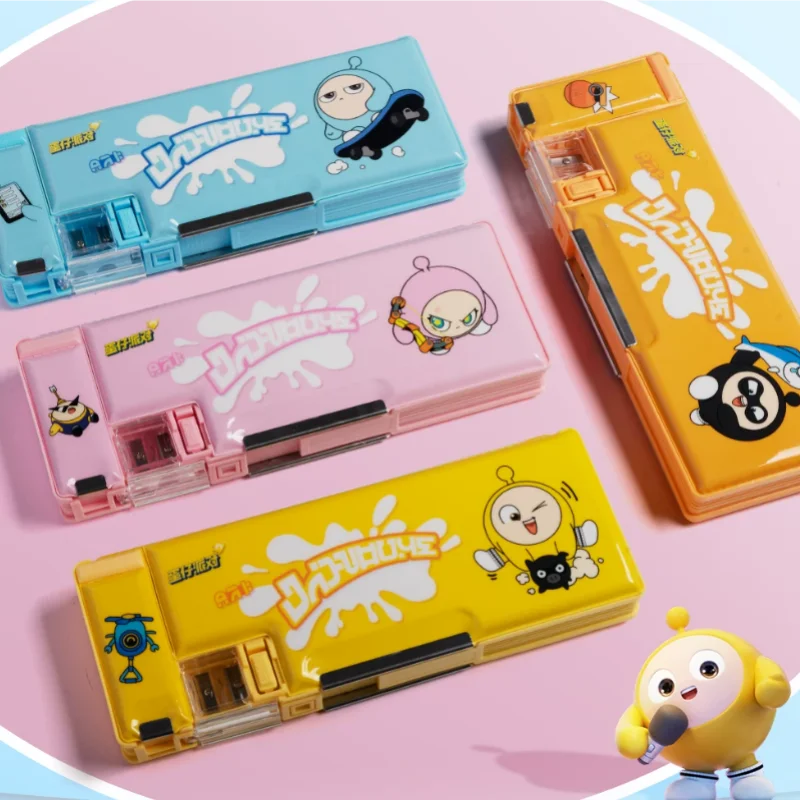 Stationery Box - Children's Multi-functional Pencil Case - Large Capacity New Model Storage Box - Double-layer Pen Bag