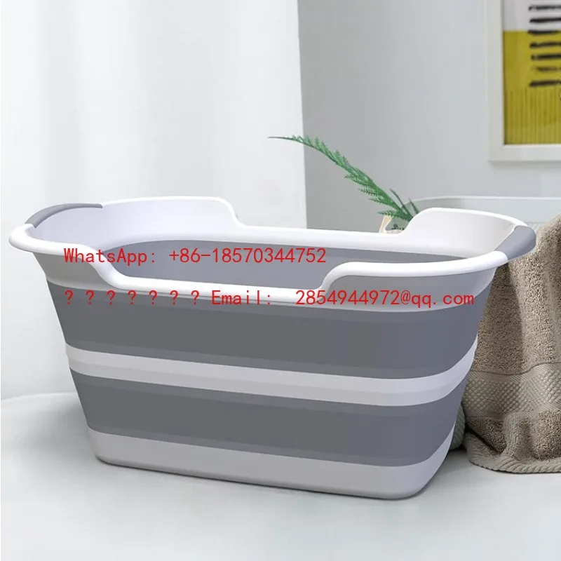 Foldable Pet Bathtub with Drain Plug, Foldable Bathtub for Dogs and Cats, Portable and Space Saving Design