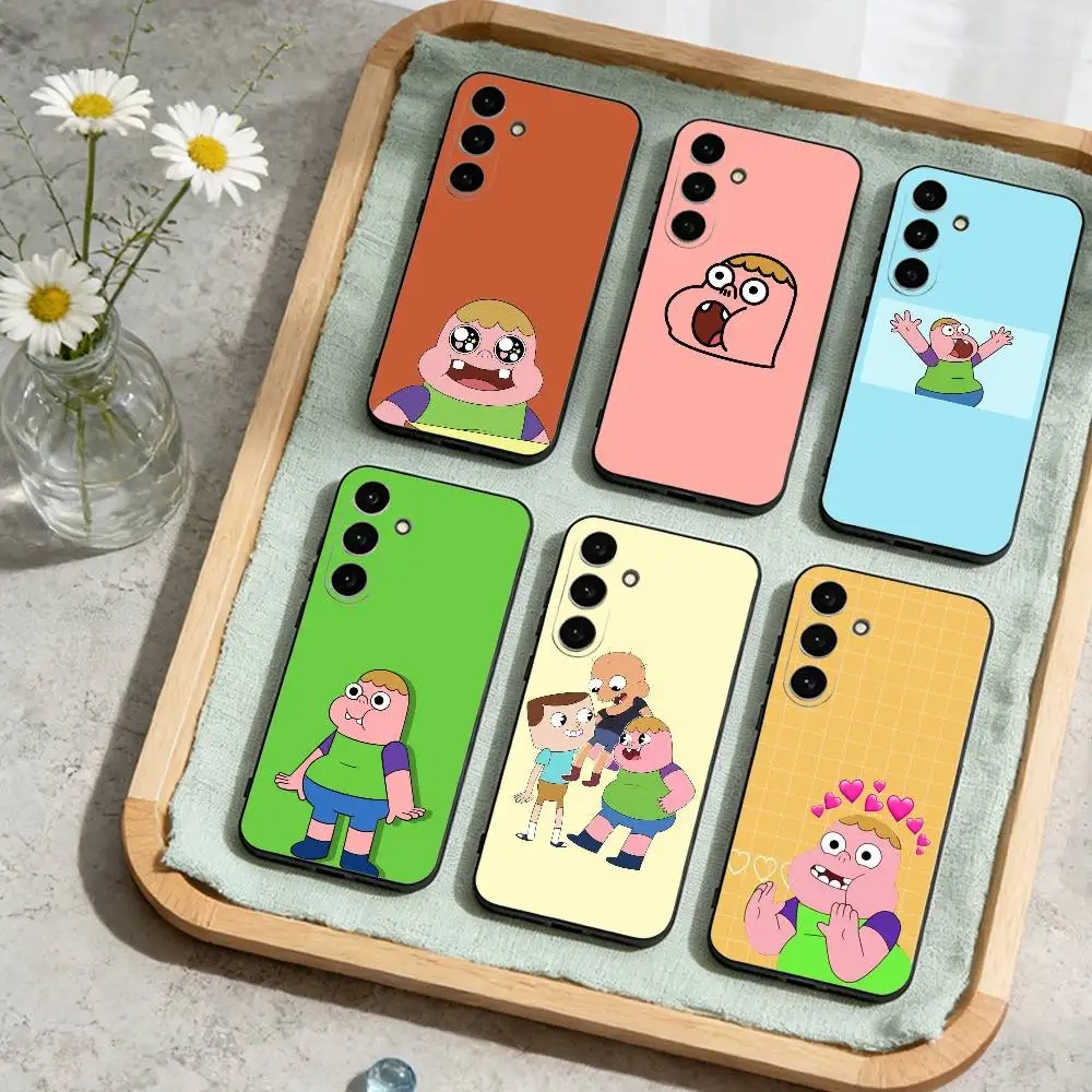Funny cartoon C-Clarences Phone Case For Samsung Galaxy A73,A72,A71,A70,A53,A52,A51,Others Soft Black Cover