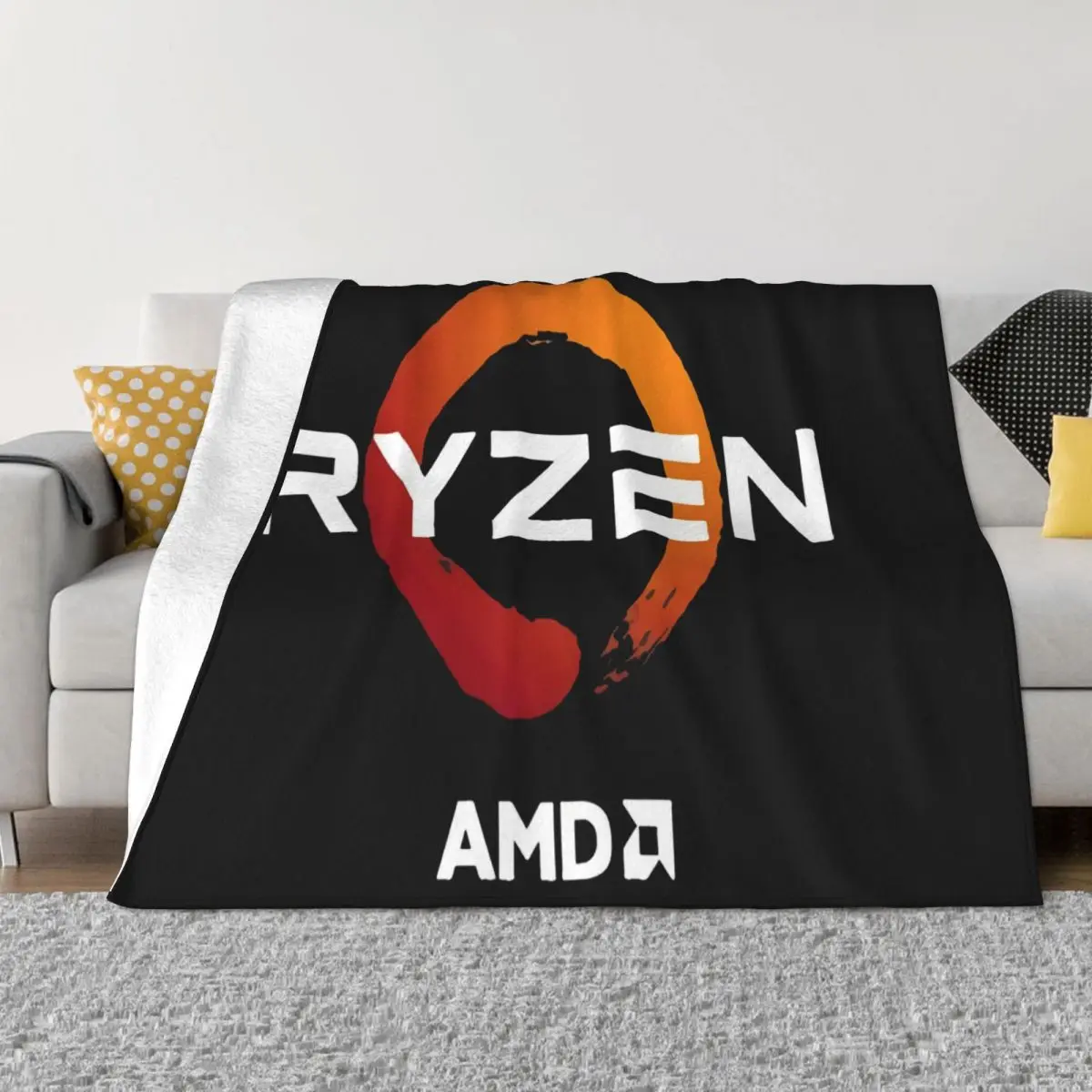 Pc Cp Cpu Uprocessor Amd Ryzen Geek Programmer Tees Gaming Camiseta Computer Zen Periph Summer Style Throw Blanket