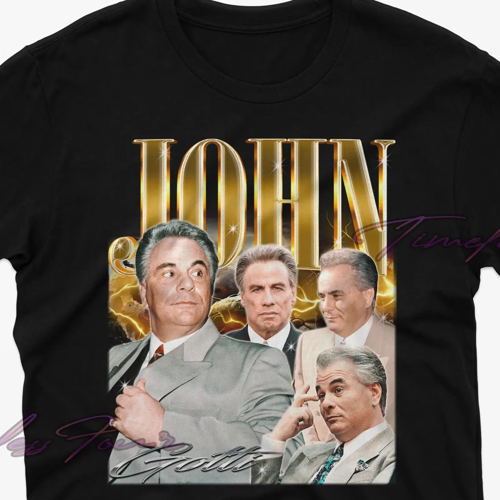 Camiseta Vintage de Homenaje a John Gotti, Estilo Retro de los 90, Clásica para Fans del Gánster, Prenda Informal, Top Vintage Lavado, Ropa de Diseñador