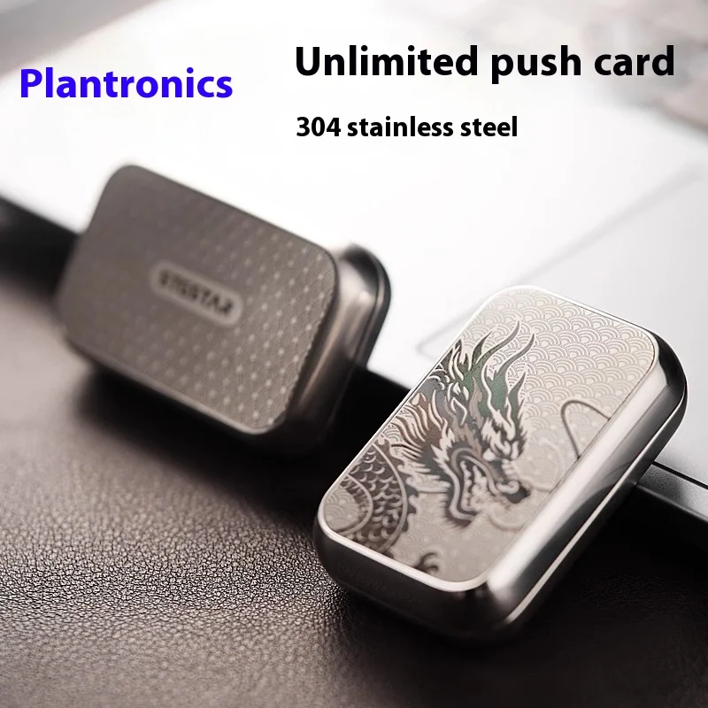 BingFruit EDC Moneta magnetica a scatto in acciaio inossidabile Push Finger Giocattolo antistress Lega metallica Posizione infinita Fidget Spinner