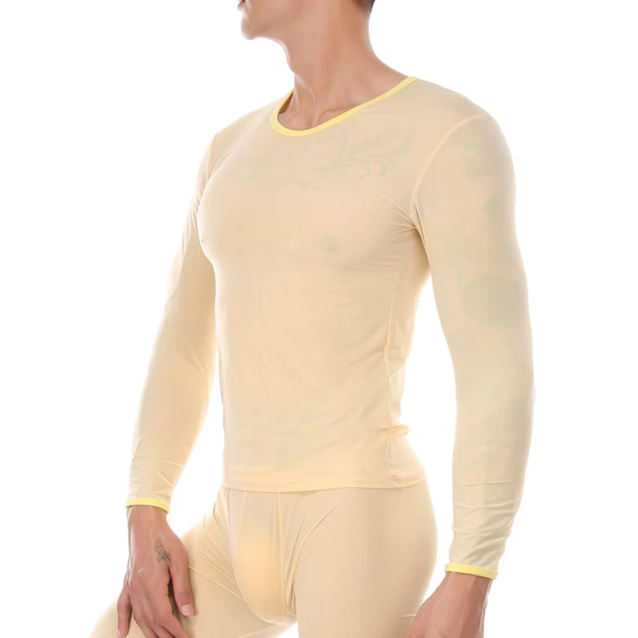 

Men's Sports Running Shirt Fitness Long Sleeves T-shirt Thin Seamless Quick-dry Undershirt Tops Outdoors Sportswear Comfortable