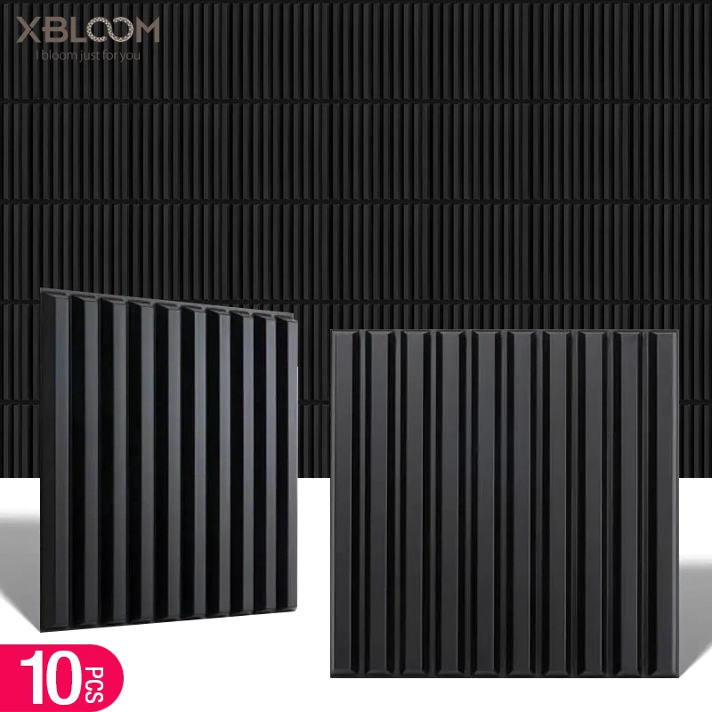 10pcs 3D Wall Panel 30x30cm Gold Mosaic Indoor Wall Decoration for Living Room Bedroom Hotel Office Esports game 3D Wall Sticker