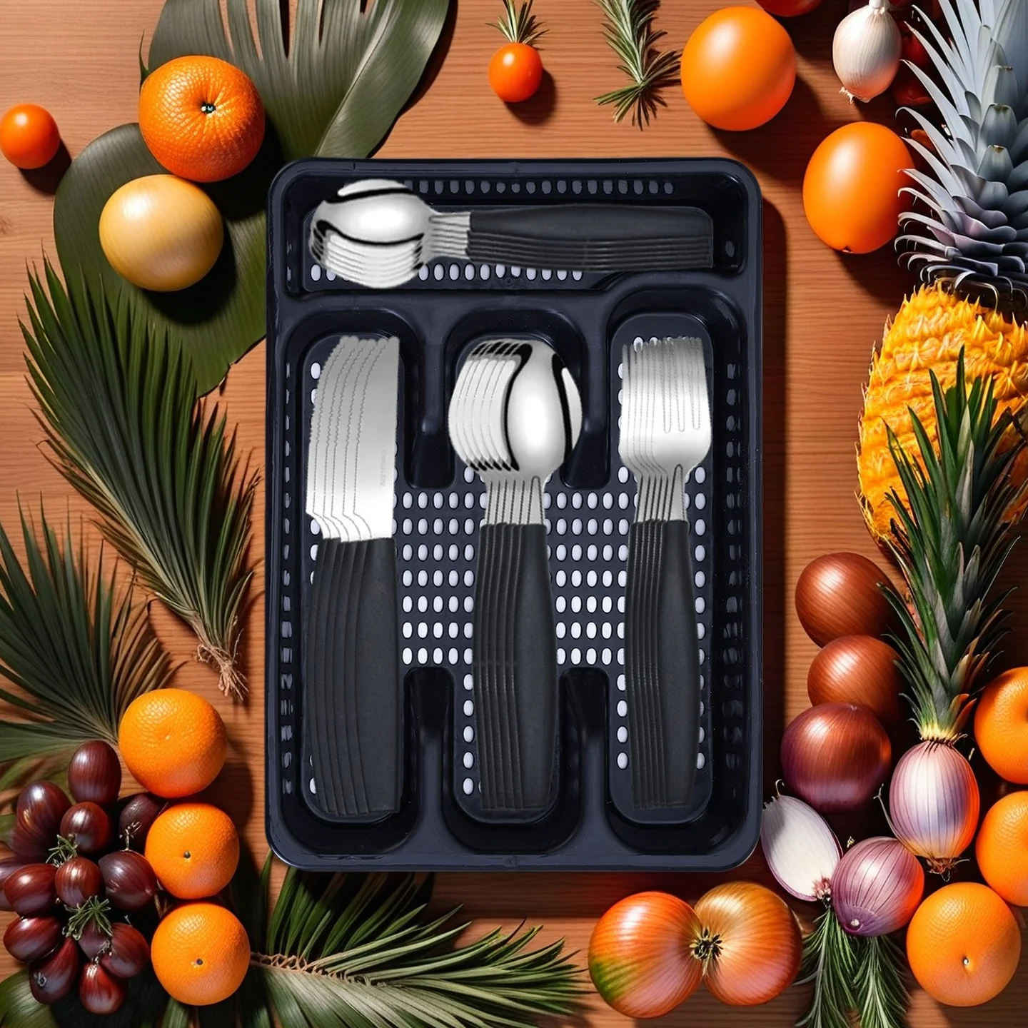 

25 шт./компл., набор столовых приборов из нержавеющей стали, ножей, вилок и ложек, домашняя кухонная утварь, праздничная посуда для ужина