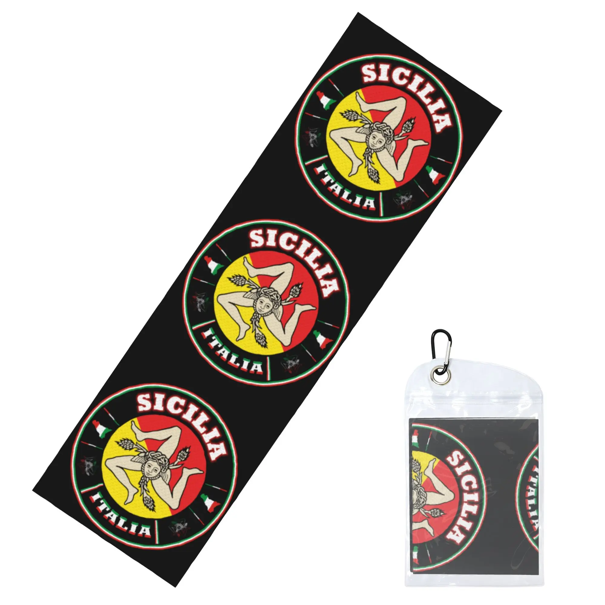 Italian Island Sicily Flag Towel Quick Dry Sicilian Bandiera Super Soft  Running Towels