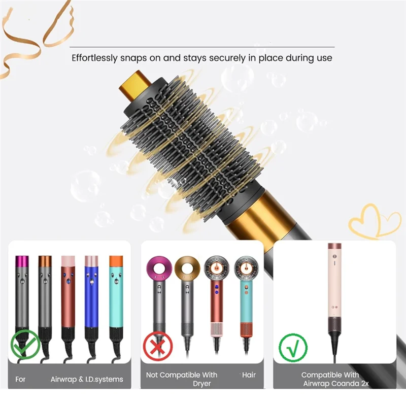 A98G-Round Volumizing Brush For Dyson Airwrap HS01 HS05 HS08 Curling Iron Attachment And Upgraded Large Round Brush B