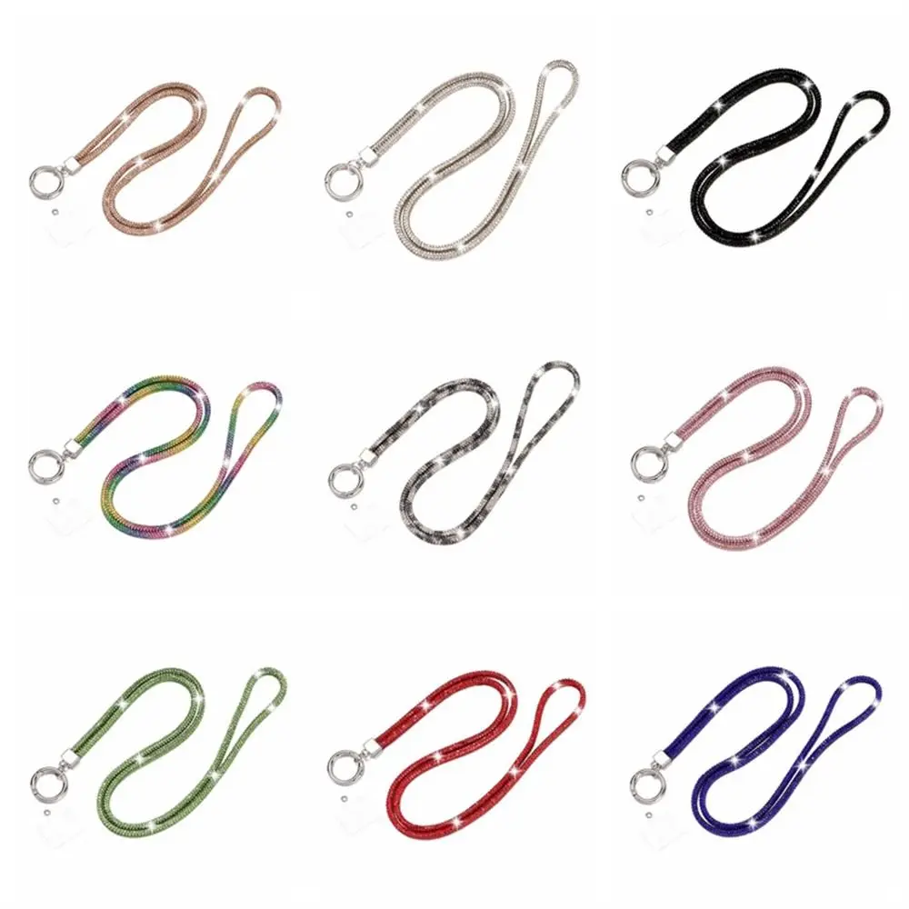 

Glitter Bright Rhinestone Phone Lanyard Bling Bling Rhinestone Diamond Phone Lanyard Hanging Cord Anti-lost Crystal Neck Strap